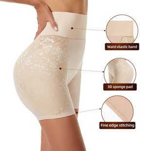 Women's High-Waist Tummy Control Panty Waist Slimming Butt Lifting Padded Hip Enhancer Hip Widening Shapewear Body Shaping Underwear