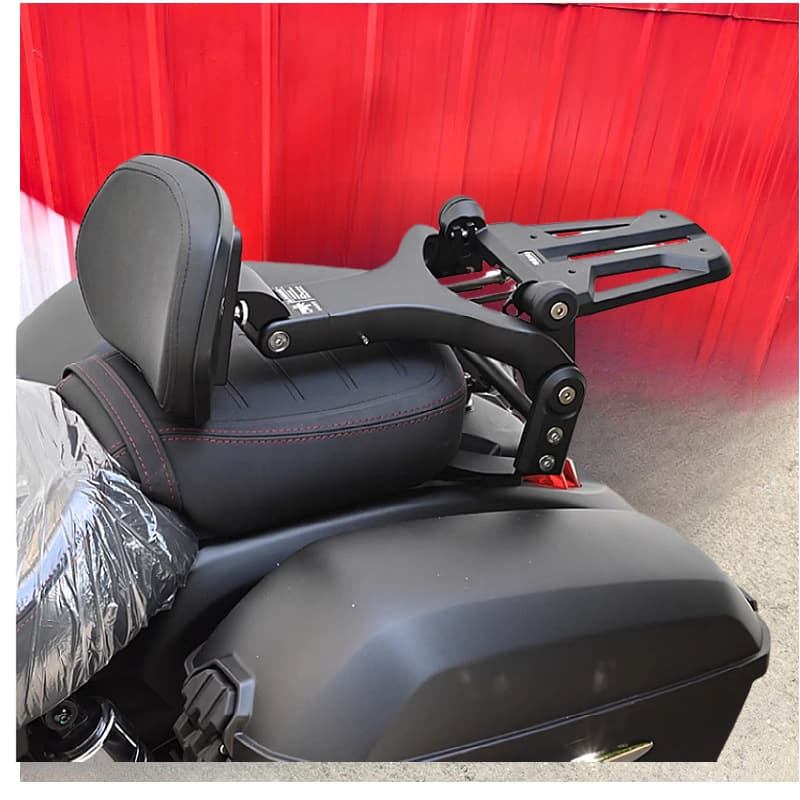 For Haojue TR300 Plus Wuji CU525 Flash Series Chinchilla Gray Stone Folding Aluminum Backrest Rack