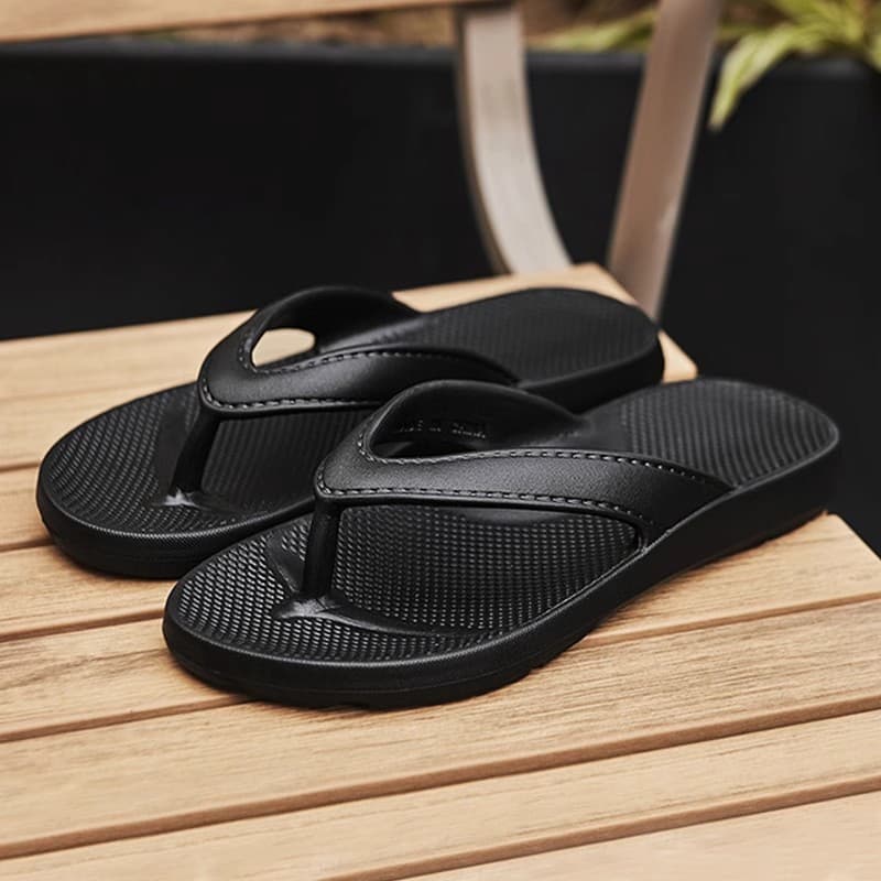 Arch Support Unisex Summer Outdoor Anti-Slip Flat Foot Soft Bottom Casual Beach Sandals Interlocking Toe Slippers for Couples