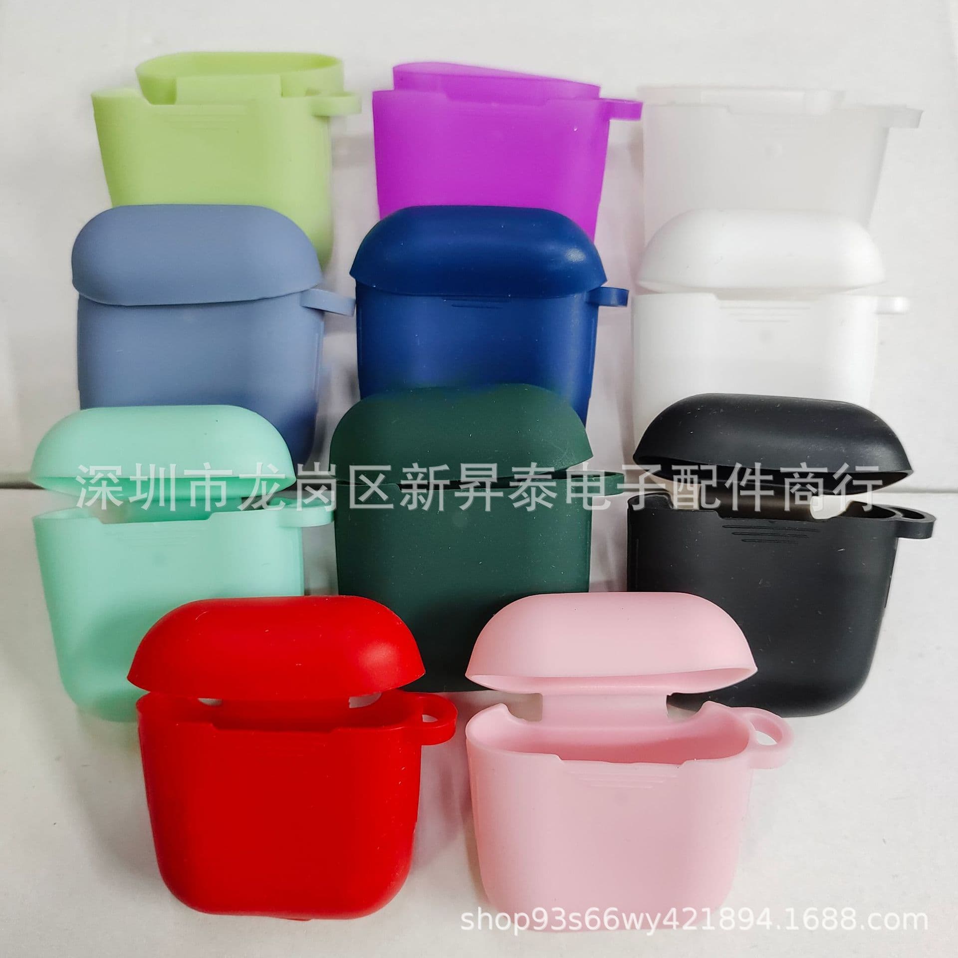 Apple Earphone Case Compatible with AirPods 2, Solid Color Silicone Case Bluetooth Earphone Protective Cover