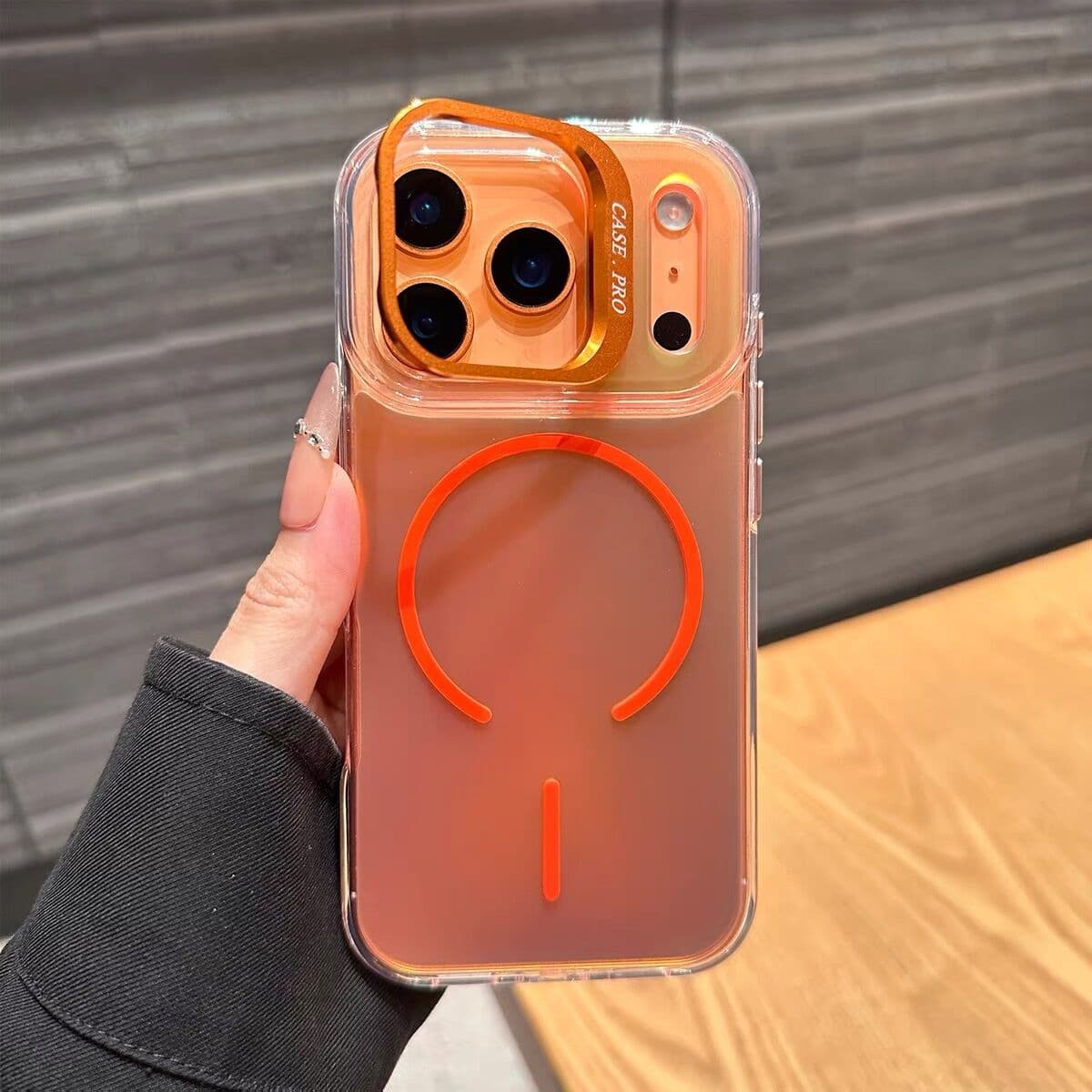 Laser gradient color suitable for iPhone17 magnetic phone case lens holder Apple 16 promax protective case 15