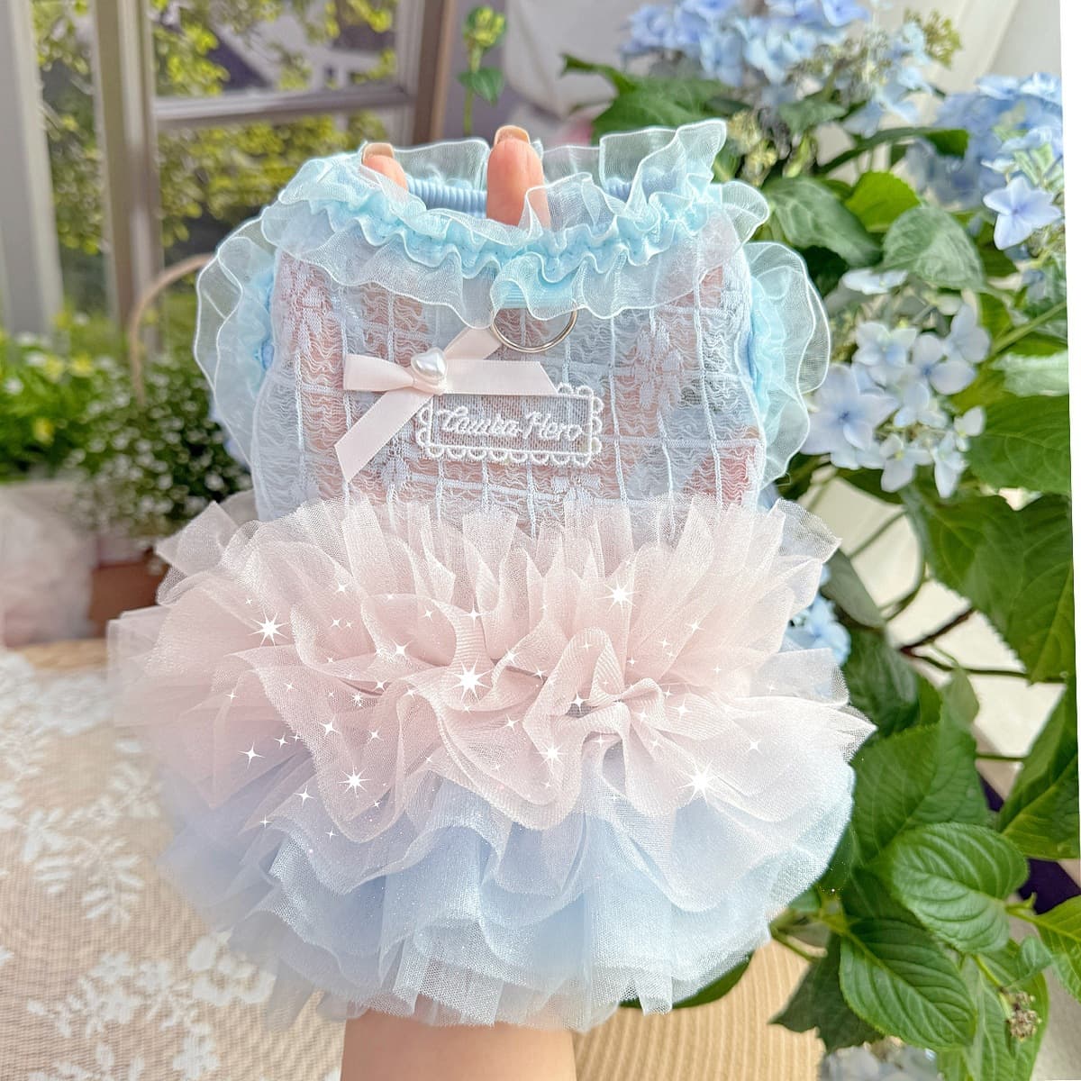 Pet Summer New Gauze Skirt for Cats and Dogs, Teddy Bear and Bome Small Dog Dream Fairy Skirt