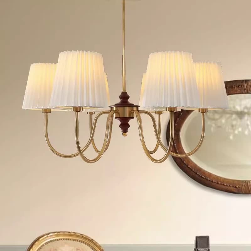 New French Vintage Chandelier Bedroom Light Main Bedroom Living Room American Style Pendant Light Mid-Century Designer Ceiling Lamp