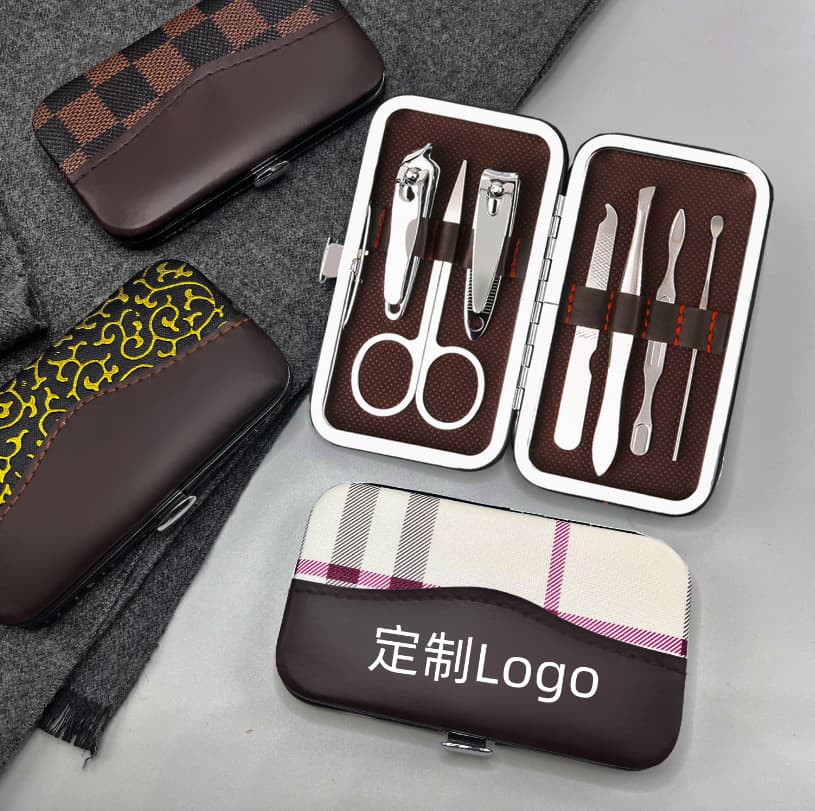 In Stock Nail Clipper Set Printed 7-Piece Manicure Set Advertising Gift Nail Care Tool Nail Clippers