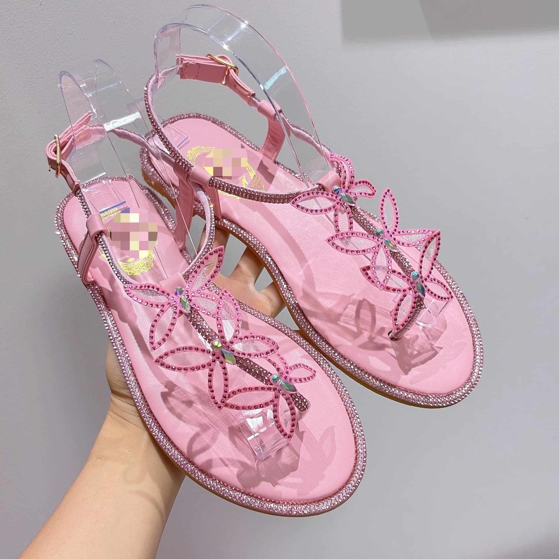RE Africa Hot Selling Butterfly Rhinestone Shiny Fashion Sandals Wholesale Fashion Sandal 2026