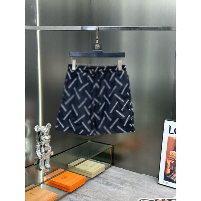 Cross-border wholesale summer men's trendy beach shorts, woven quick-dry letter print casual shorts for seaside swimming