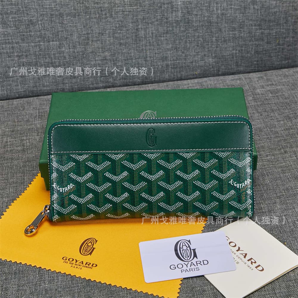 Goyard Long Zip Tri-fold Wallet, Fashionable Ultra-light Convenient Goyard Urban Minimalist Coin Purse