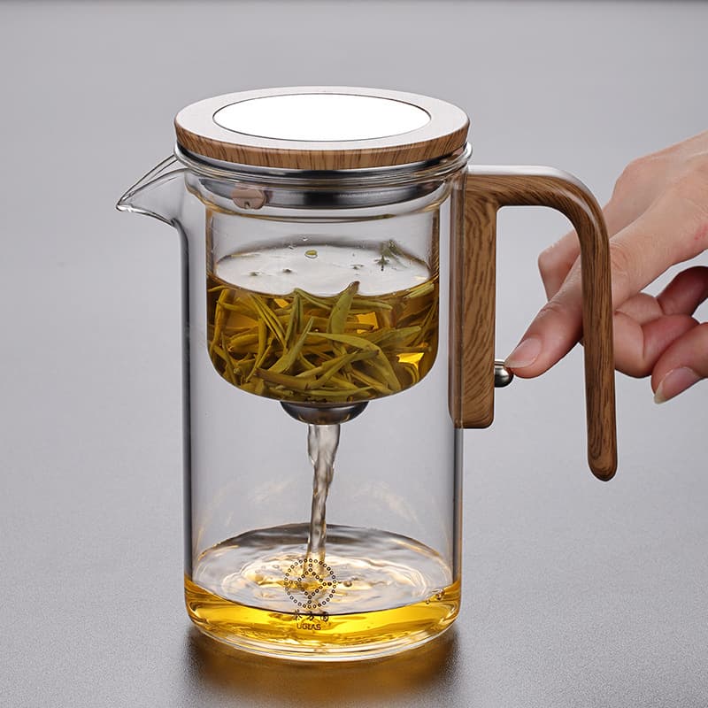 Teapot Tea-Water Separation Piao Yi Cup All-Glass Heat-Resistant Filter Tea Brewing Tool Kung Fu Tea Set Magnetic Tea Cup