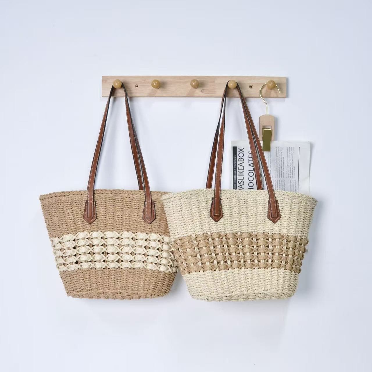 Straw Bag for Women 2025 New Summer Versatile Casual Shoulder Bag Mori Girl Style Handwoven Bag Large Capacity Beach Bag