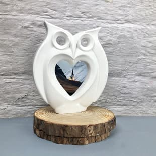 X1752 Love Owl Ornament Decorative Cement Plaster Mold DIY Silicone Mold