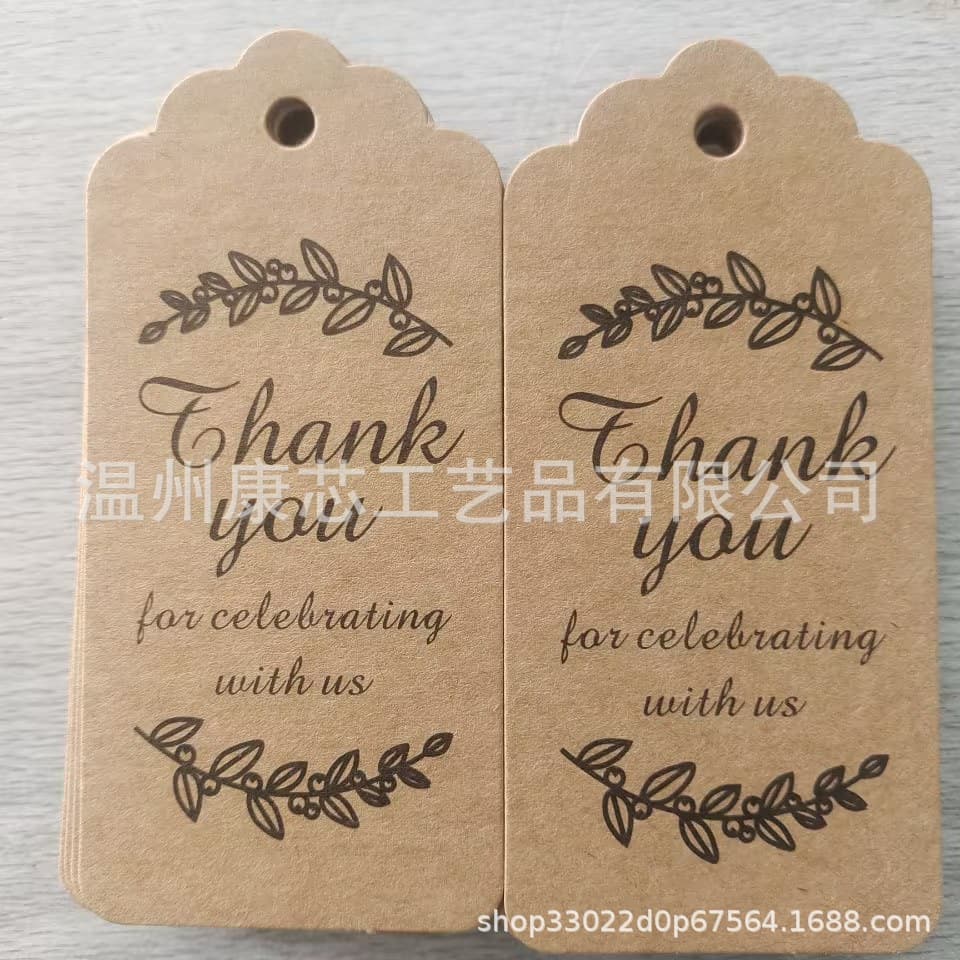 thank you tags kraft paper card wedding invitation card