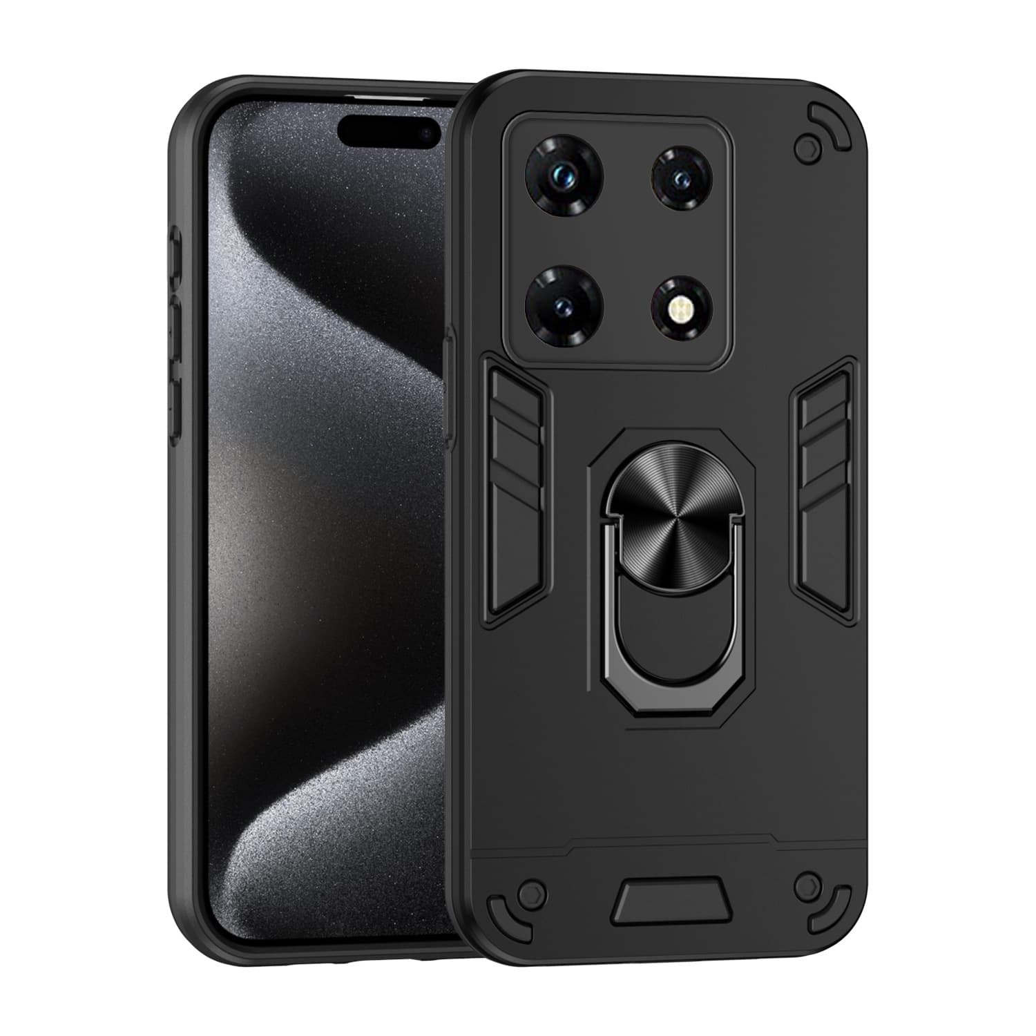 Case for Infinix Note 30 Pro, Car Magnetic with Stand, Shockproof, Minimalist, Full Coverage Protection