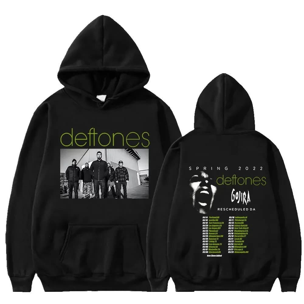 Deftones Band Hoodies Retro Punk Gothic Grunge Skull Graphic