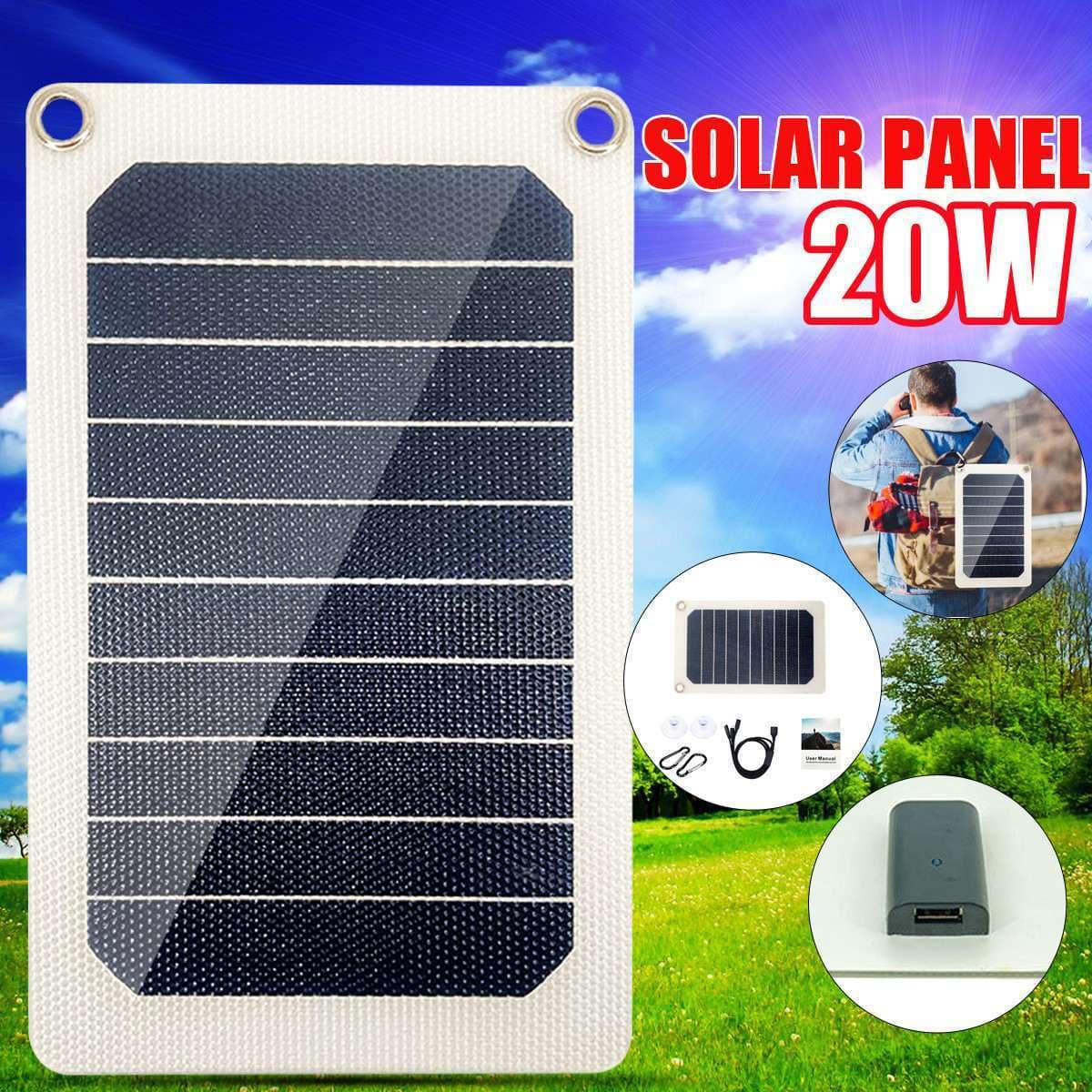Cross-Border Exclusive 6W Backpack Solar Panel Stable Charging with Restart Emergency Charging Seamless Conversion Charger