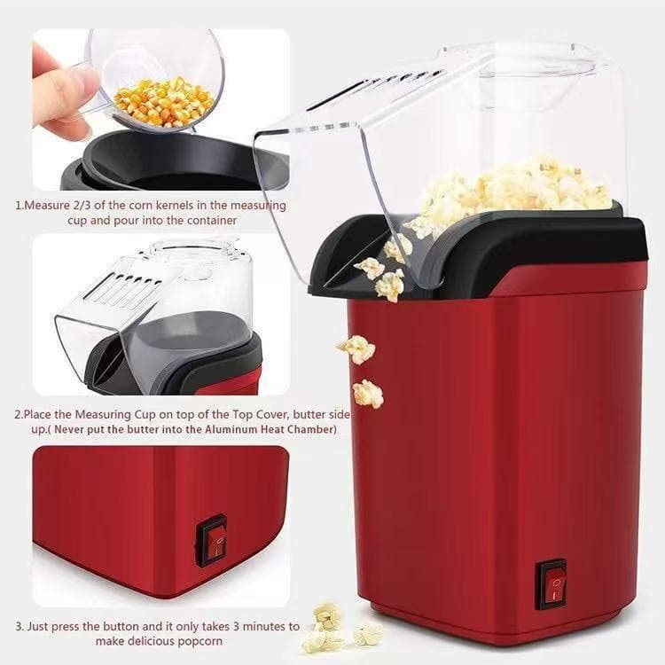 Cross-border Electric Hot Air Popcorn Maker, Home Mini Popcorn Machine, Electric Corn Popper