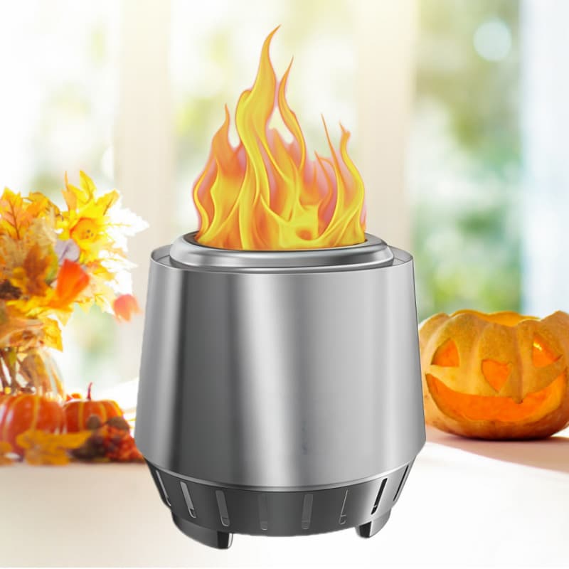 Cross-border New Design, Universal Stainless Steel Creative Mini Desktop Fire Pit for Courtyard, Balcony, Camping, Indoor and Outdoor Use.