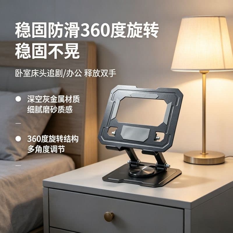 Loss deposit mobile phone tablet stand 360 degree rotating stand pure metal desktop folding suitable for Apple ipad