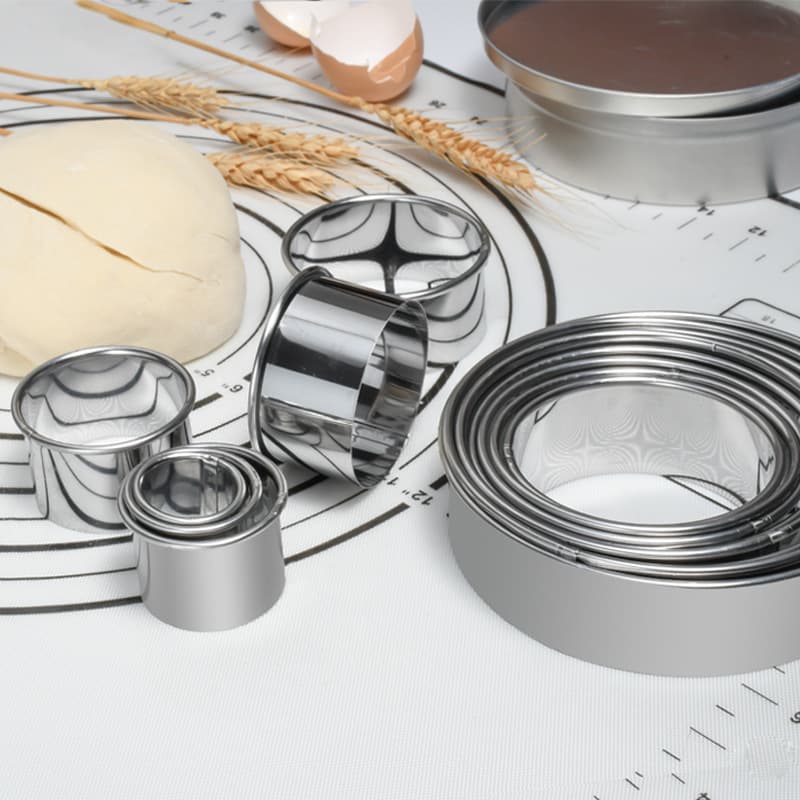 Stainless steel mousse ring baking mold cake ring mini meat floss and scallop round mold tiramisu cheese mold