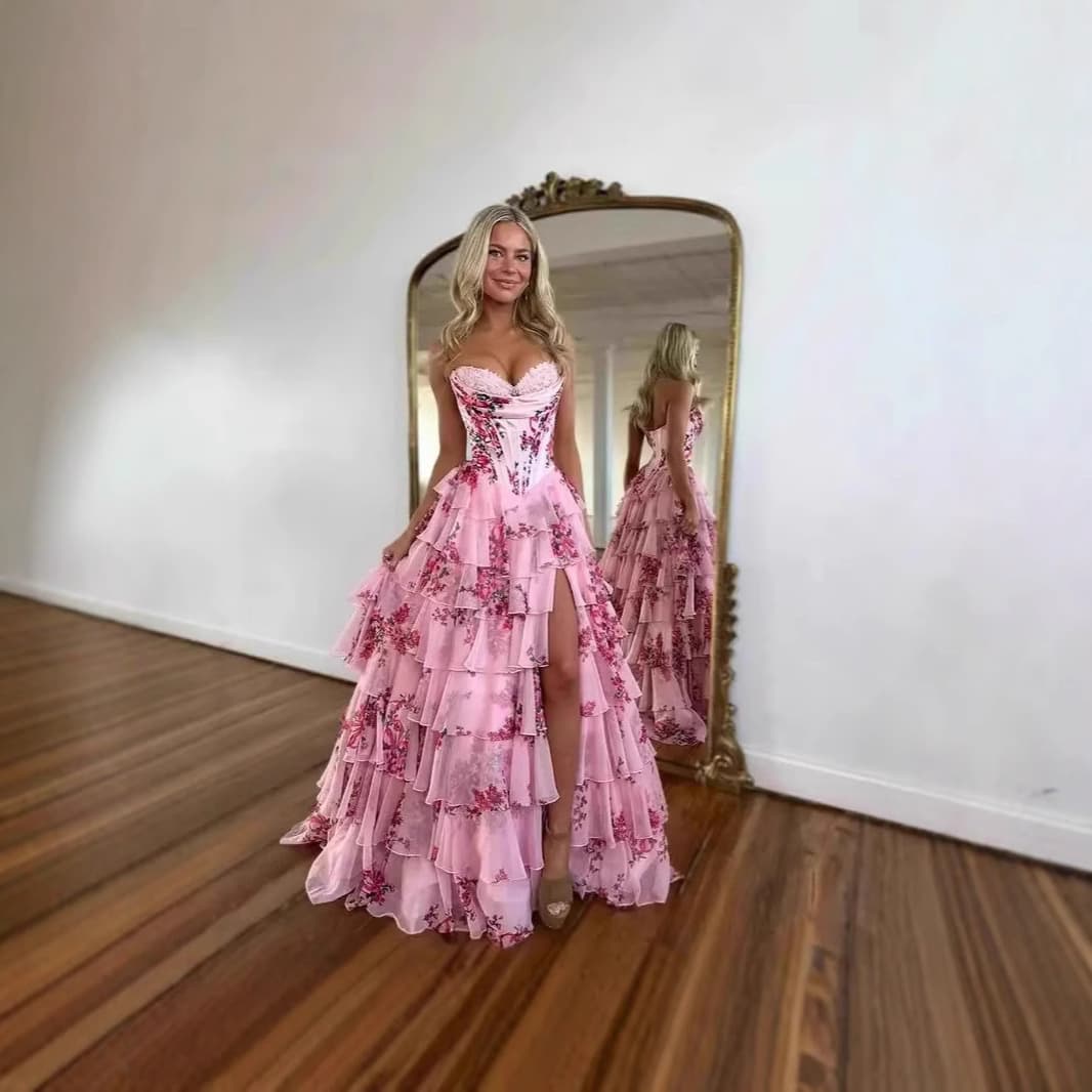 Cross-border European and American Strapless Sexy Long Evening Gown Women Slimming High-end Elegant Party Ball Gown Summer