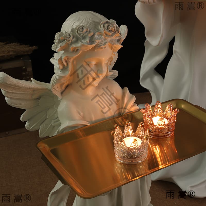 European-Style Angel Tray Ornaments Living Room Sofa TV Cabinet Entrance Floor-Standing Plastic Home Bedroom Decorations