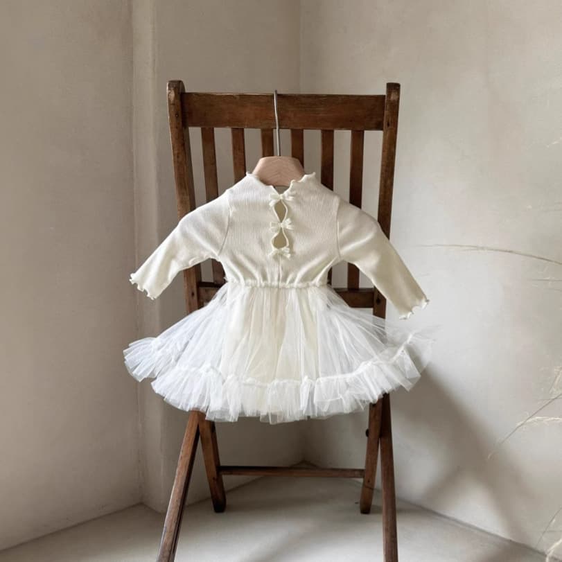 26 new baby temperament fungus edge bow mesh princess jumpsuit girls baby dance skirt bag fart clothing