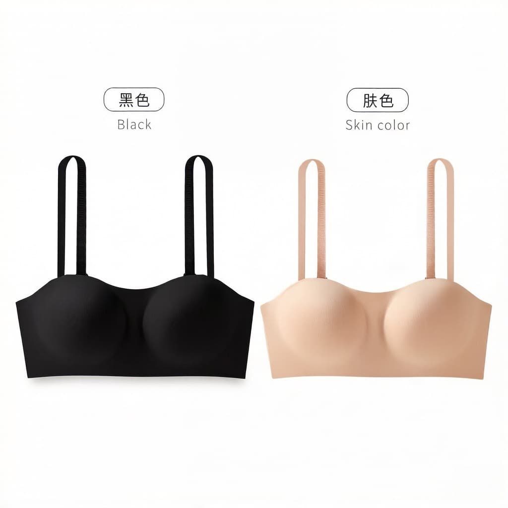 Push-up Sexy Bra Non-slip Gathering Seamless Anti-exposure Women's Underwear Ice Silk Thin Tube Top Non-slip Wrap