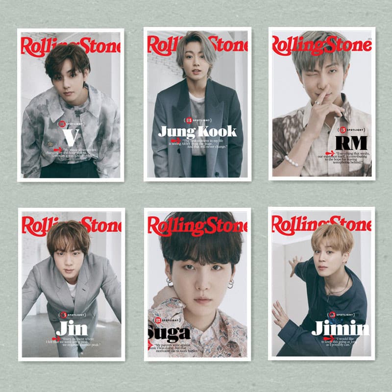 BTS Rolling Stone Magazine Cover Poster JK Sticker