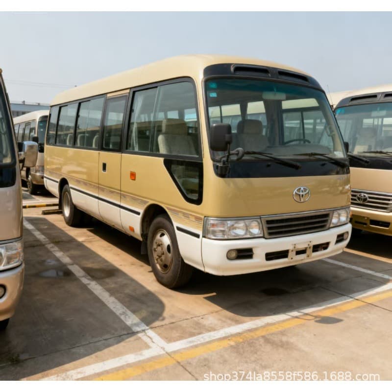 19-seat and 23-seat business and tourist buses, Toyota Coaster minibuses exported to Africa and North Korea.