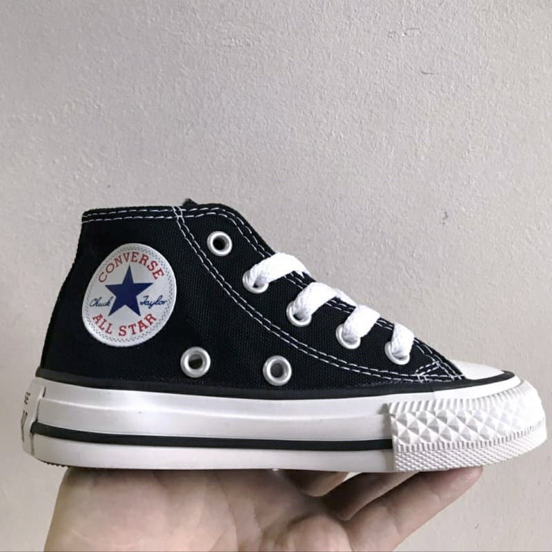 Classic Converse-style Canvas Shoes for Kids - Unisex Toddler/Youth Lace-up Shoes for Boys and Girls, Matching Adult Sizes Available