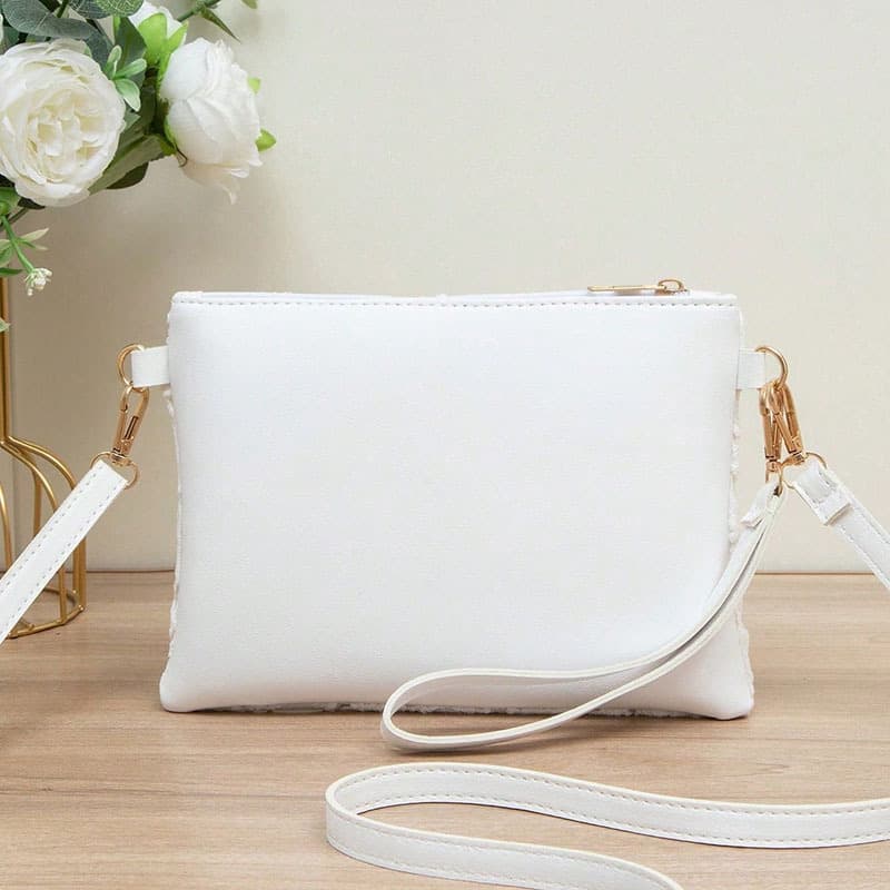 Cross-border Best-selling 2026 New Sequin Elegant Envelope Floral Trendy Straw Woven Women's Crossbody Bag