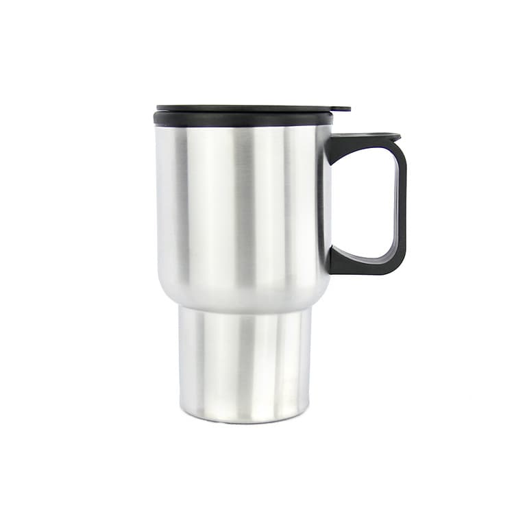 Factory Outer Steel Inner Plastic Car Cup 201 Double-Layer Mug with Handle Travel Car Cup Order Logo