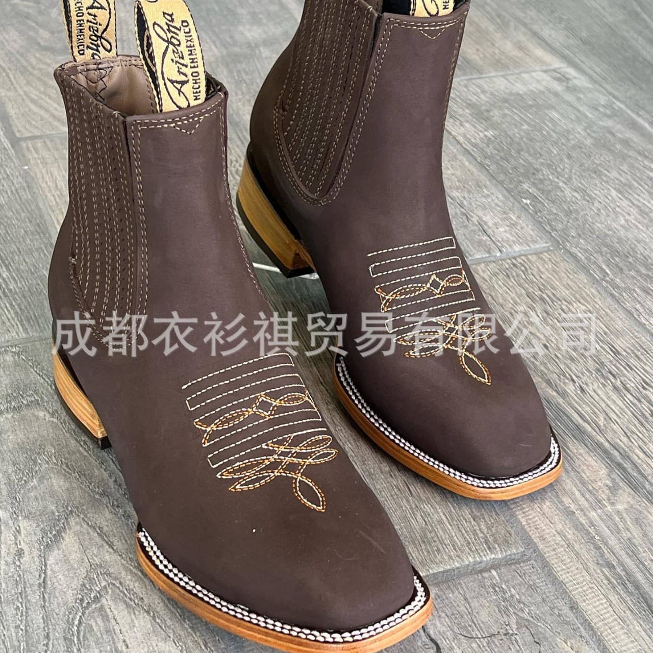 Cross-Border Embroidery Slip-On Chelsea Boots Men's Martin Boots Foreign Trade One-Step Autumn Winter New