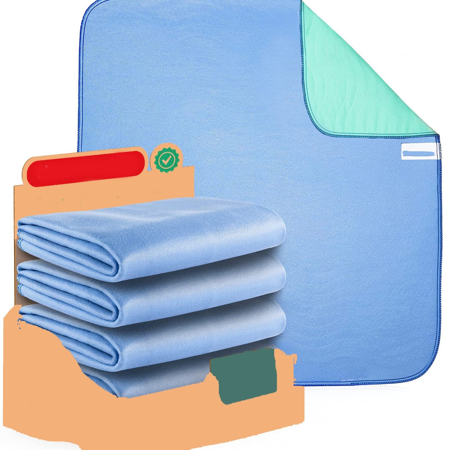 Anti-slip, leak-proof, thickened diaper pad, pet care, adult incontinence mattress, washable menstrual pad, postpartum care pad