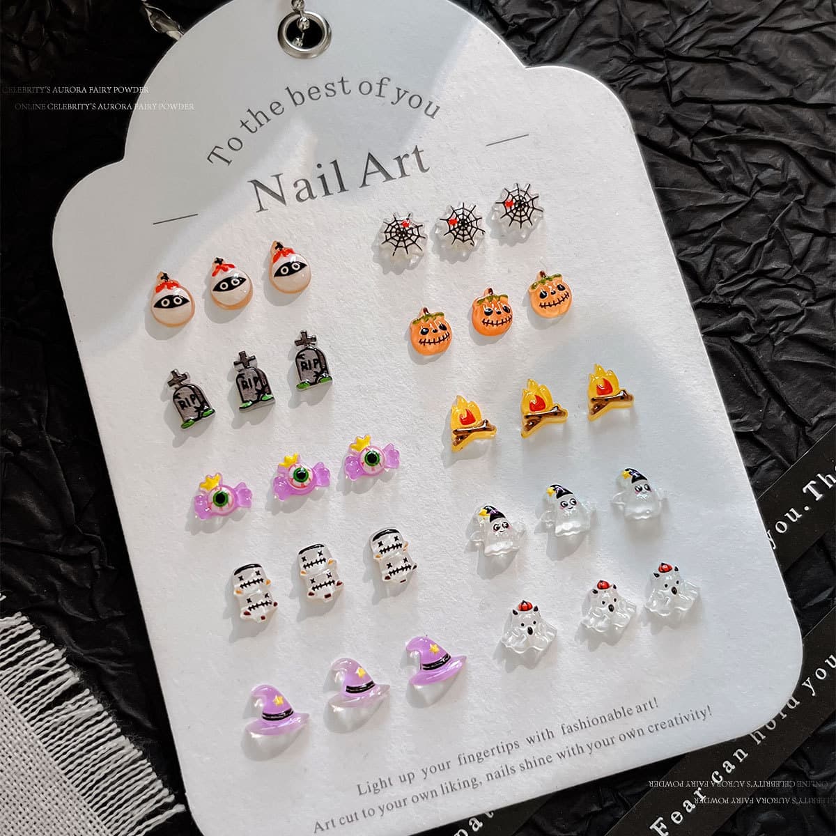 DIY Hair Clip Nail Art Ghost Decoration Pumpkin Magic Earring Funny Mini Cartoon Wholesale Halloween