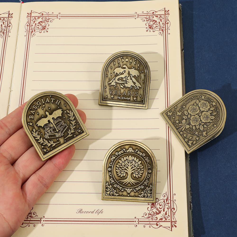 Cross-border Vintage Metal Book Clip Gift Box, Journal Decorative Bookmark Clip Accessories, European and American Book Lover Reading Gift