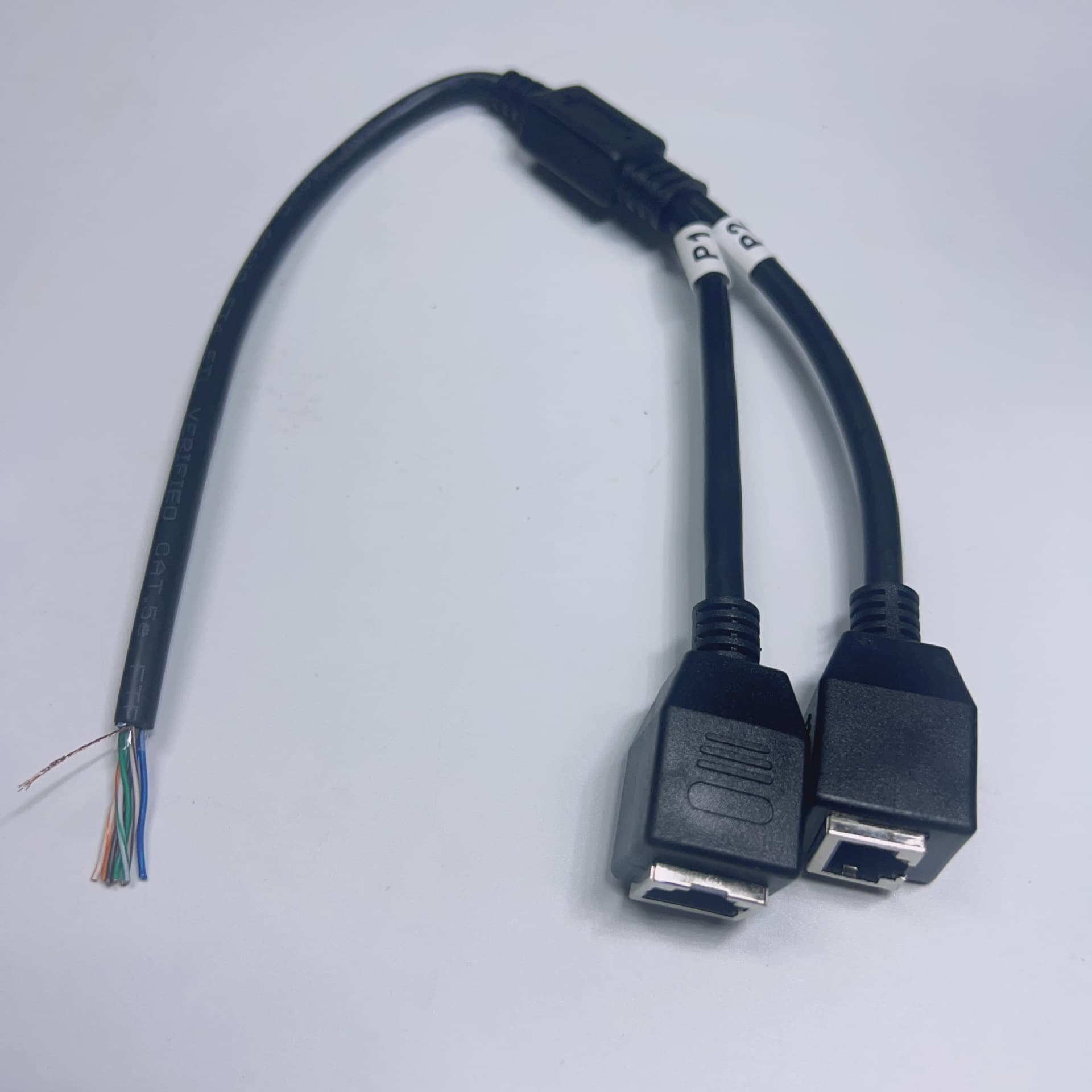 Factory direct production of OPEN/RJ45 female connector *2 CAT Category 5 network cables (1 to 2) OPEN to network cable female connector wire