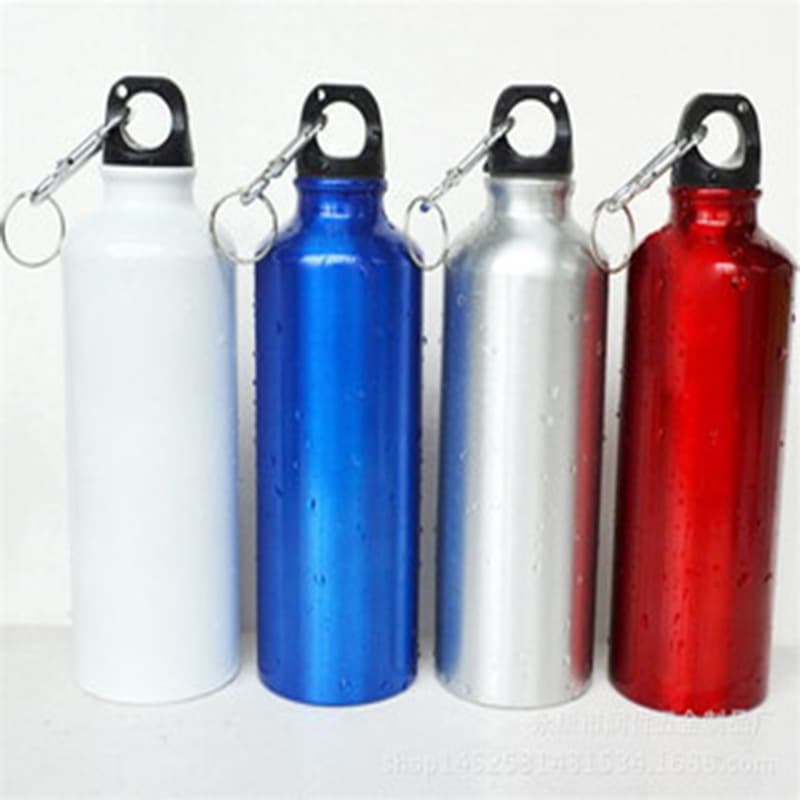 American Style 750ml Double-Layer Portable Sports Aluminum Water Bottle Outdoor Cycling Car Cup Wide Mouth Multi-Color