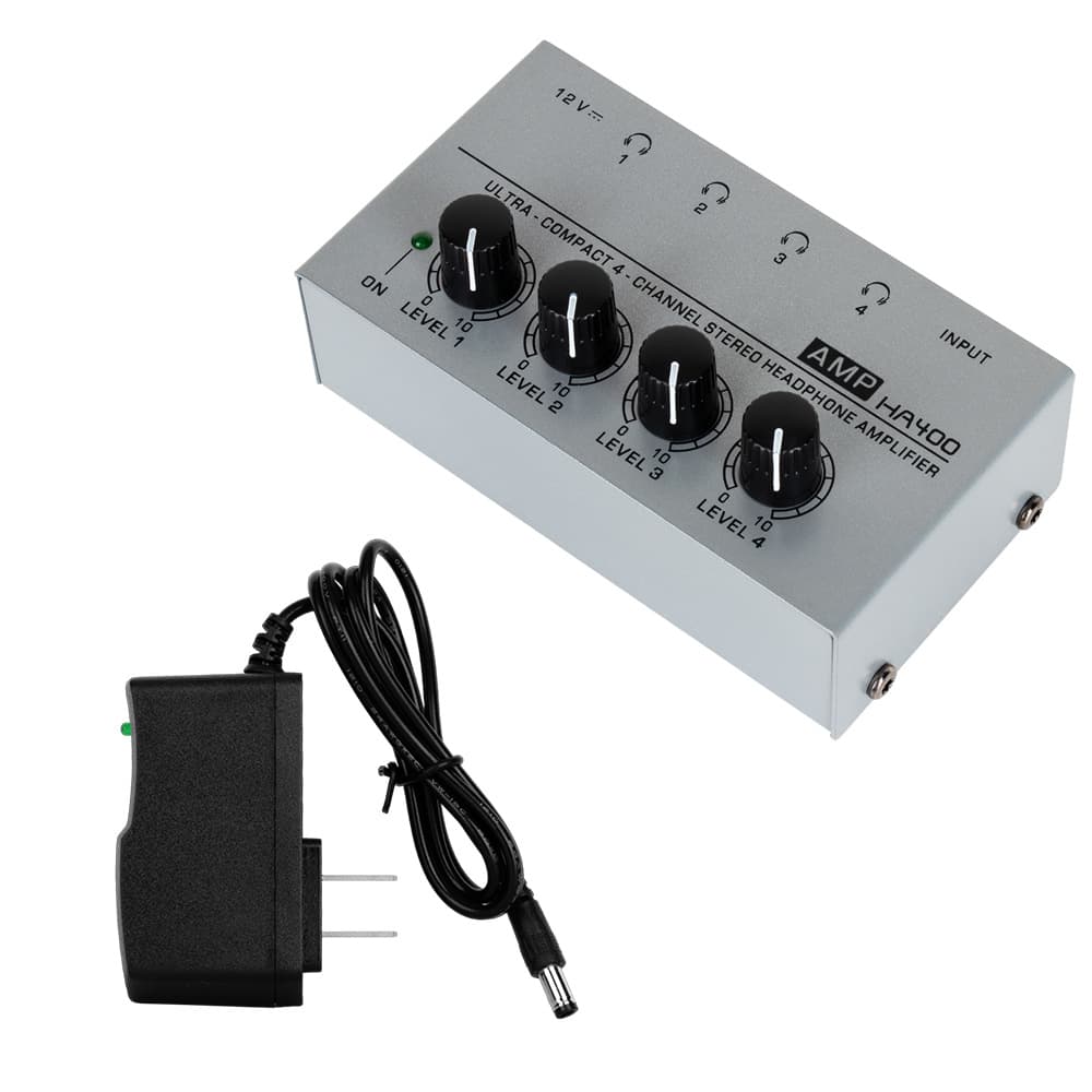 HA400 Headphone Amplifier Cross-border Explosions in stock Mixer Monitor Amplifier Mini Four-way Mixer Earphone Amplifier
