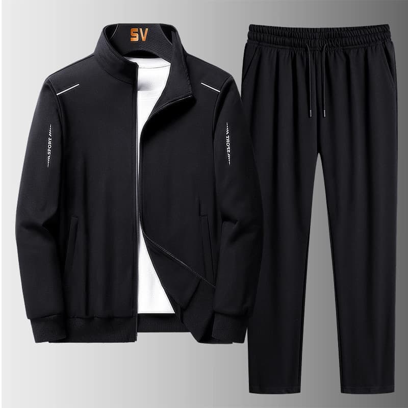 New Sportswear Set for Men Casual Long Sleeve Running Outfit Middle-aged And Young Men's Spring Autumn Long Pants Suit