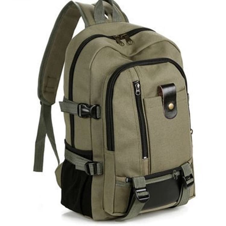 2023 New Men's Casual Travel Canvas Backpack Large Capacity Student School Bag Wholesale Drop Shipping