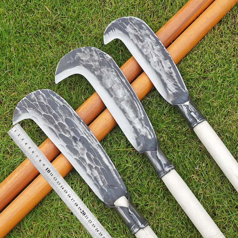 Outdoor sickle and firewood knife integrated manganese steel hand-forged firewood chopper for felling trees and mowing grass sickle and mountain chopper agricultural tools