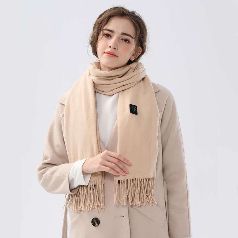 In-Stock Heated Scarf, Solid Color Smart Electric Neck Warmer for Women, Cross-border Amazon New Winter Outdoor Scarf