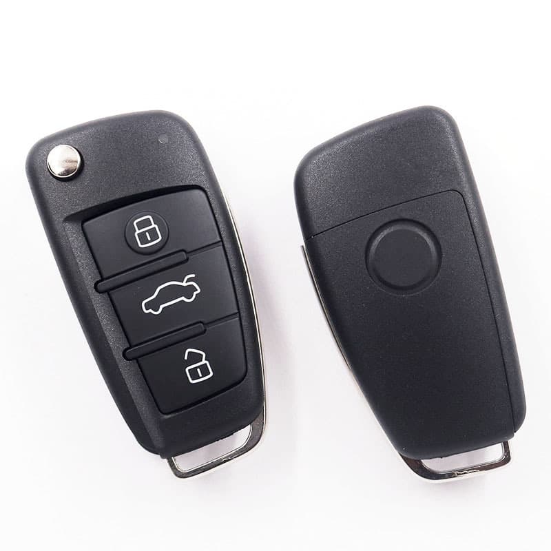 Suitable for A6 car keys after folding the shell and installing the Iron General replacement remote control modified key