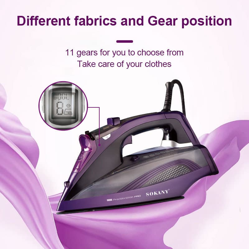Sokany Steam Iron 11031 - Household Automatic Shut-Off Ceramic Steam Iron for Export