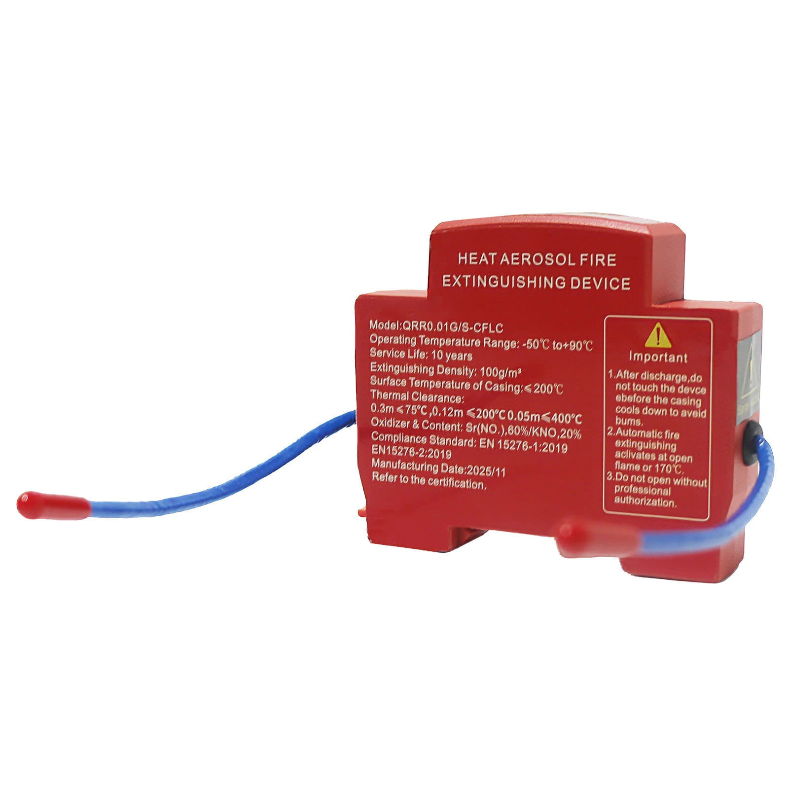 Export Cross-border Hot-Selling Aerosol Fire Suppression Device Industrial Automatic Induction Engine Power Distribution Cabinet Fire Suppression Sticker