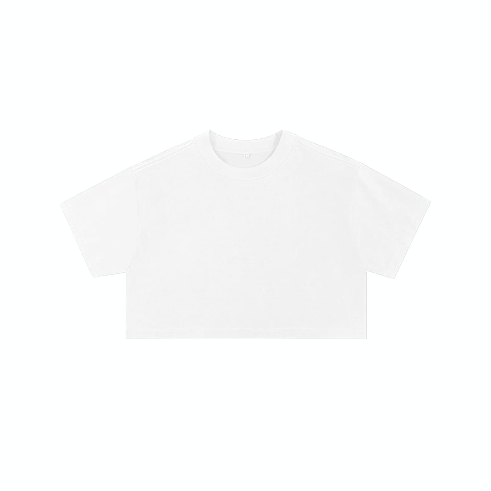 EU Size Ins Pure Cotton Hot Girl Crop Top Loose Women's Short Sleeve T-Shirt with Logo Print Same-Day Shipping Crop Top