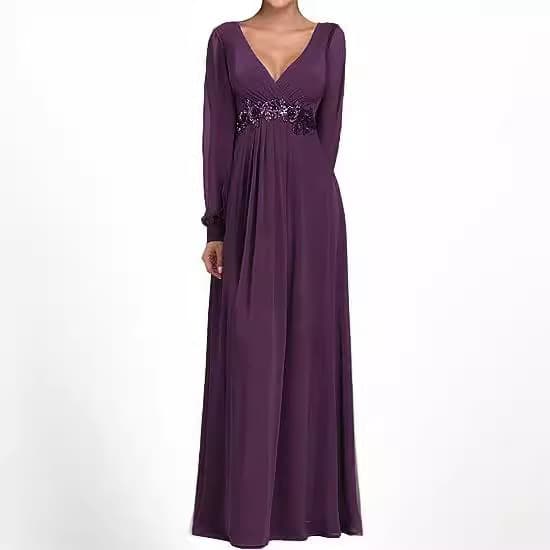 Evening Dress eBay 2026 Independent Site Chiffon Long Dress Classic European and American Dress Cross-border Women's Bridesmaid Dress