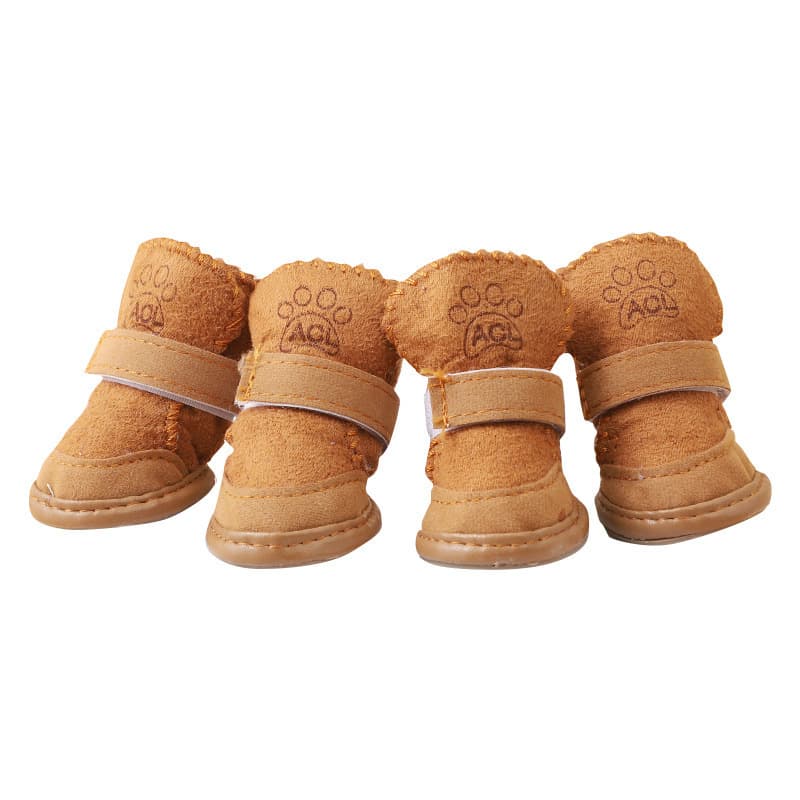 Dog Shoes Pet Teddy Puppy Puppy Winter Lamb Wool Warm Shoes Dog Anti-ski Boots Wholesale