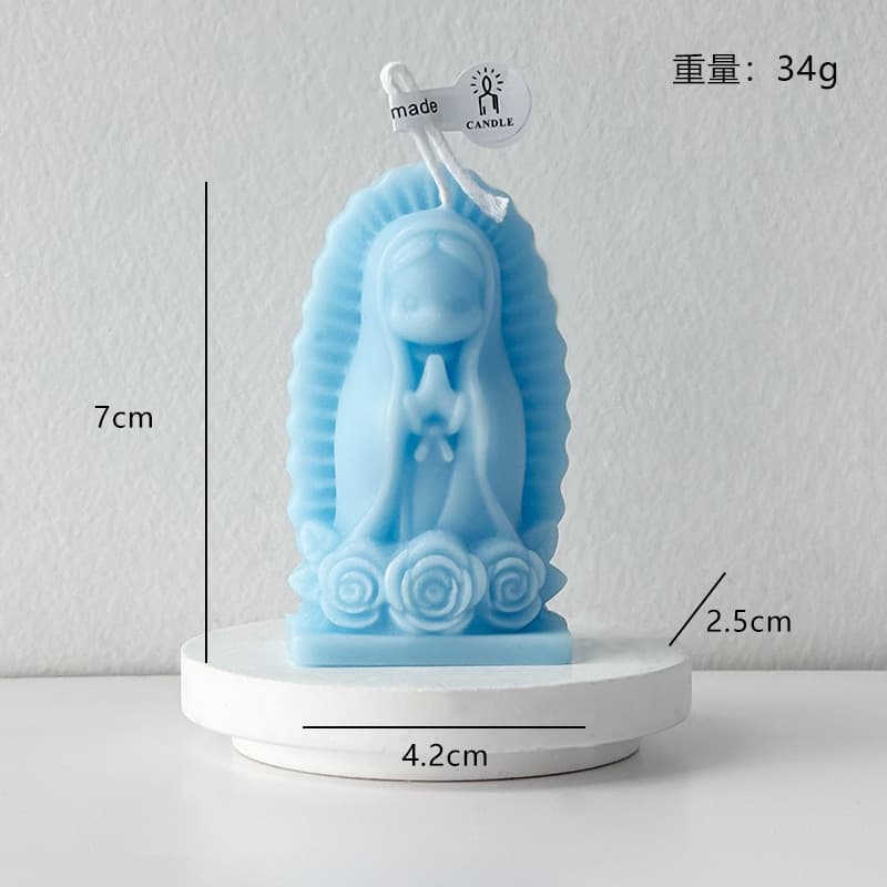 Cross-border Praying Girl Angel Aromatherapy Candle Mold Love Rose Flower Girl Candle Decorative Ornament Gift