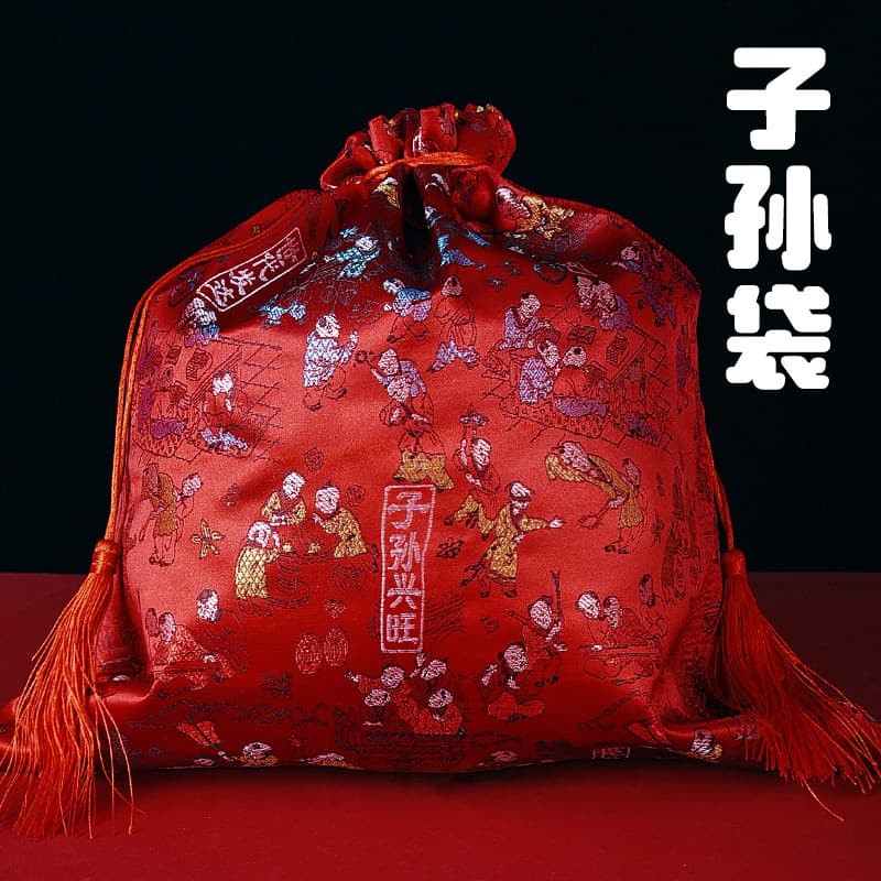 Wedding Dowry Bag for Children, Hundred Children Pattern, Prosperity from Generation to Generation, Bride Dowry Dress, Bucket Handbag